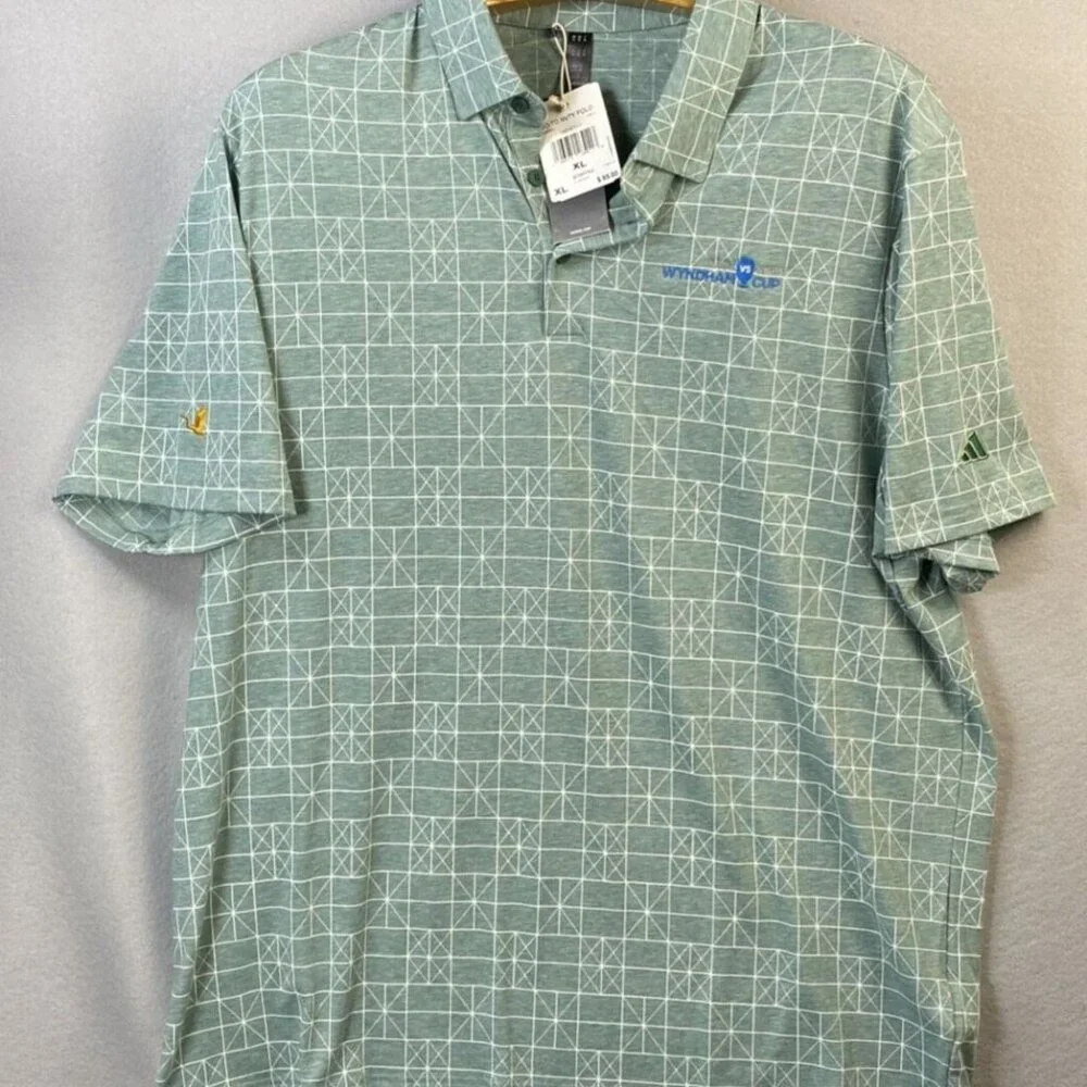 Adidas Go To NVTY Polo‎ Shirt Mens XL Green Top Wynham Cup Logo New With Tag $85